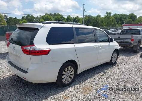 2015 Toyota Sienna Le 7 Passenger z USA, uszkodzony, nr VIN 5TDJK3DC7FS125121